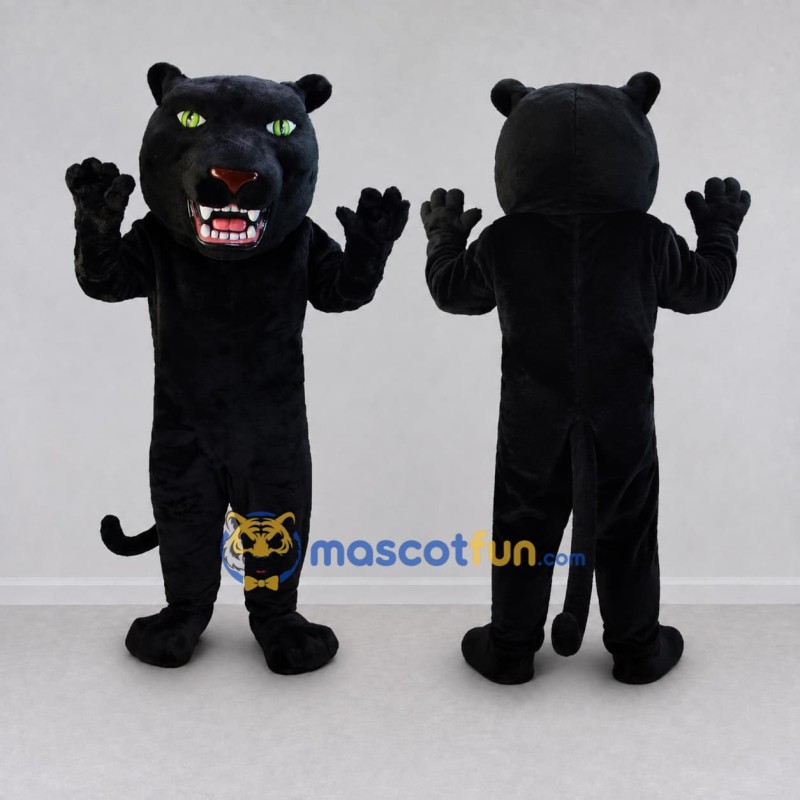 Custom Black Panther Mascot Costume Adult Full Body Suit for Sports Events Custom Black Panther Mascot Costume Adult Full Body Suit for Sports Events