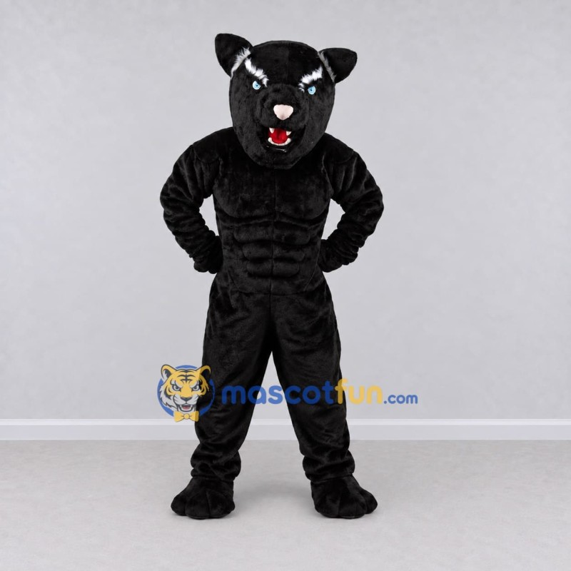Custom Black Panther Mascot Costume Adult Full Body Suit for Sports Events