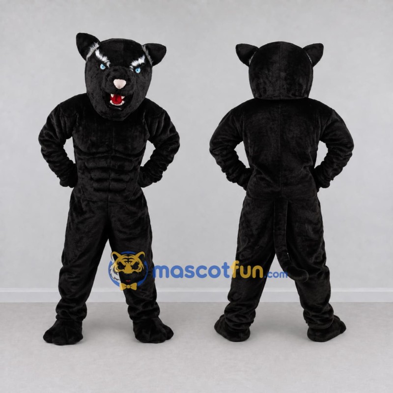 Custom Black Panther Mascot Costume Adult Full Body Suit for Sports Events