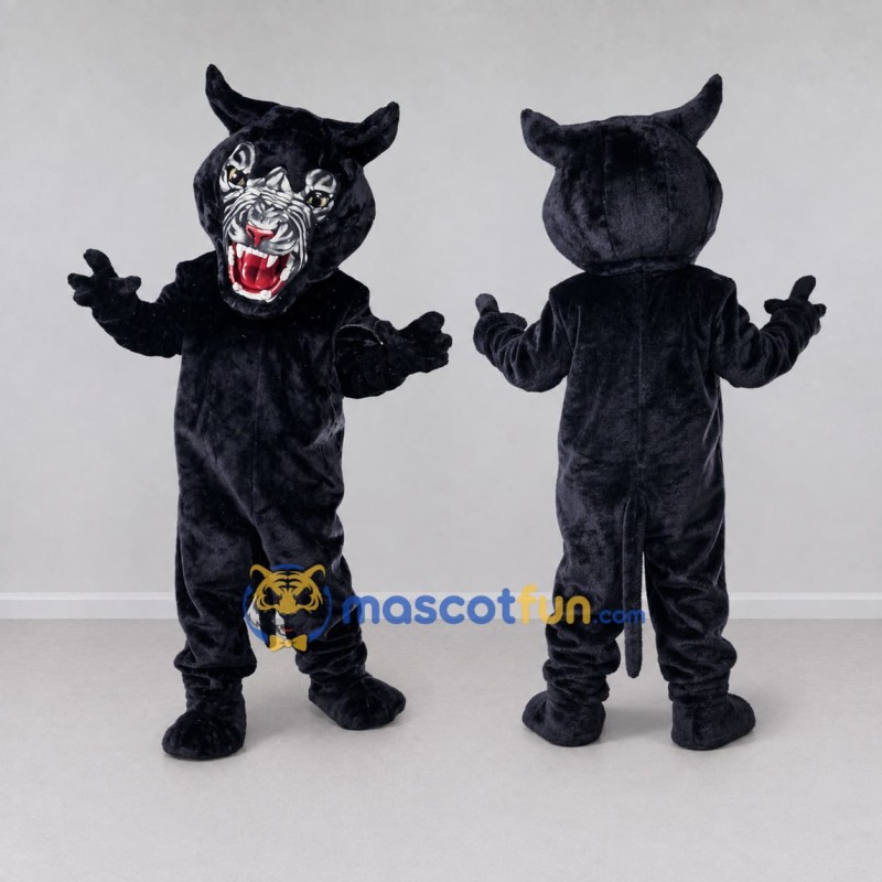 Custom Black and White Horned Beast Mascot Costume Adult Full Body Suit for Halloween Events Custom Black and White Horned Beast Mascot Costume Adult Full Body Suit for Halloween Events