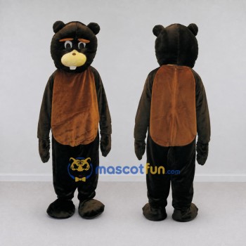 Custom Black and Brown Rodent Mascot Costume Adult Full Body Suit for Woodland Events