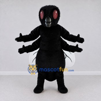 Custom Black and White Fly Mascot Costume Adult Full Body Suit for Science Events