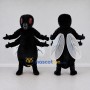 Custom Black and White Fly Mascot Costume Adult Full Body Suit for Science Events