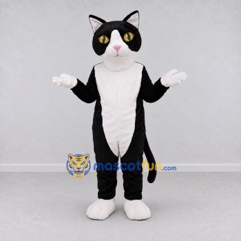 Custom Black and White Cat Mascot Costume Adult Full Body Suit for Pet Events Custom Black and White Cat Mascot Costume Adult Full Body Suit for Pet Events
