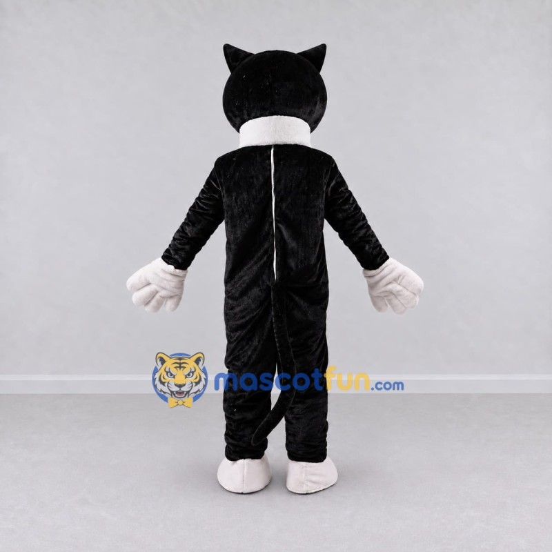 Custom Black and White Cat Mascot Costume Adult Full Body Suit for Pet Events Custom Black and White Cat Mascot Costume Adult Full Body Suit for Pet Events