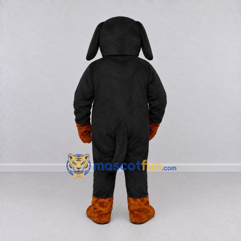 Custom Black and Tan Dog Mascot Costume Adult Full Body Suit for Pet Events Custom Black and Tan Dog Mascot Costume Adult Full Body Suit for Pet Events