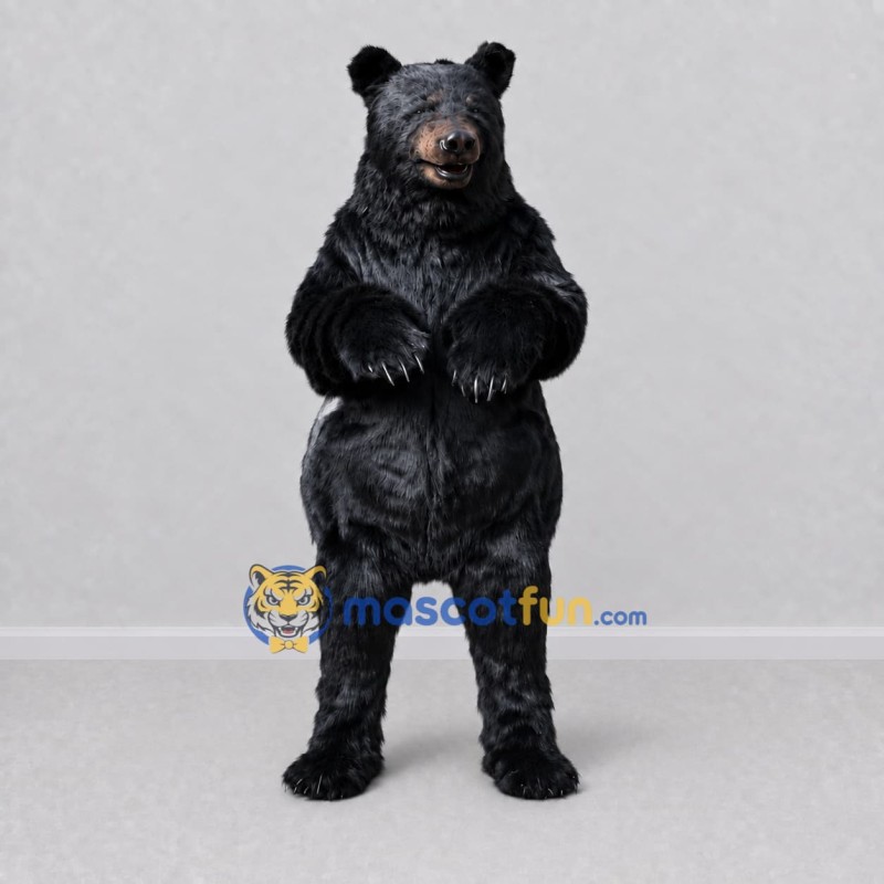Custom Black Bear Mascot Costume Adult Full Body Suit for Wildlife Events Custom Black Bear Mascot Costume Adult Full Body Suit for Wildlife Events