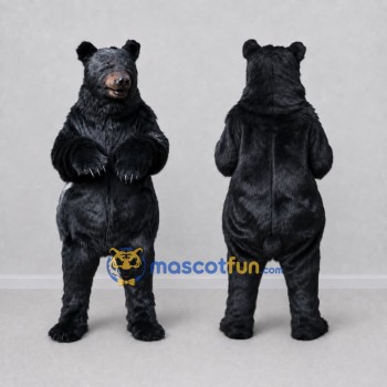 Custom Black Bear Mascot Costume Adult Full Body Suit for Wildlife Events