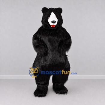 Custom Black and White Bear Mascot Costume Adult Full Body Suit for Wildlife Events