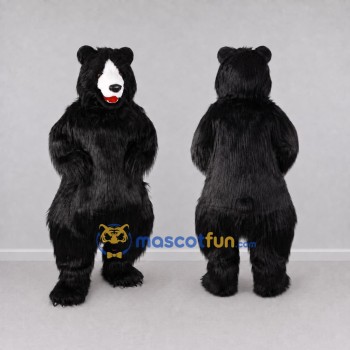 Custom Black and White Bear Mascot Costume Adult Full Body Suit for Wildlife Events