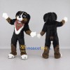 Custom Black Brown and White Dog with Bandana Mascot Costume Adult Full Body Suit for Pet Events Custom Black Brown and White Dog with Bandana Mascot Costume Adult Full Body Suit for Pet Events