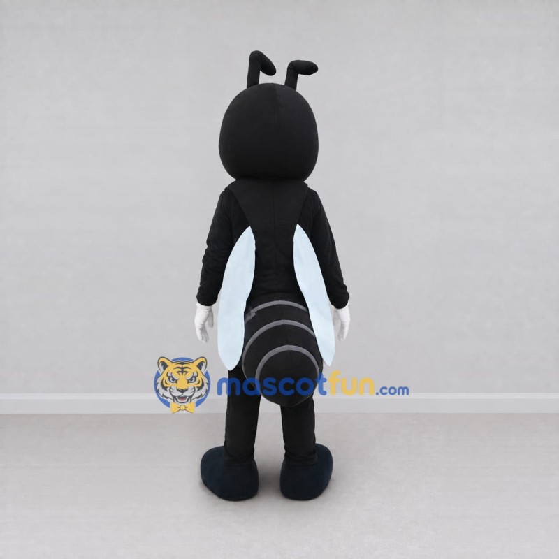 Custom Black and White Winged Insect Mascot Costume Adult Full Body Suit for Science Events