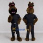 Custom Brown and Black Police Dog Mascot Costume Adult Full Body Suit for Community Events