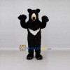 Custom Black and Cream Asiatic Black Bear Mascot Costume Adult Full Body Suit for Wildlife Events Custom Black and Cream Asiatic Black Bear Mascot Costume Adult Full Body Suit for Wildlife Events