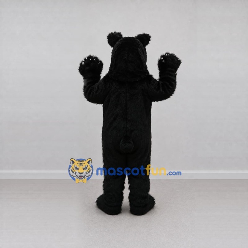 Custom Black and Cream Asiatic Black Bear Mascot Costume Adult Full Body Suit for Wildlife Events Custom Black and Cream Asiatic Black Bear Mascot Costume Adult Full Body Suit for Wildlife Events