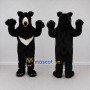 Custom Black and Cream Asiatic Black Bear Mascot Costume Adult Full Body Suit for Wildlife Events