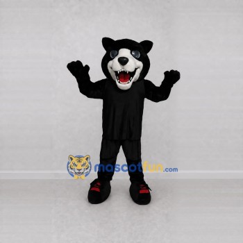 Custom Black and White Wolf Mascot Costume Adult Full Body Suit for Sports Events Custom Black and White Wolf Mascot Costume Adult Full Body Suit for Sports Events