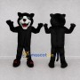 Custom Black and White Wolf Mascot Costume Adult Full Body Suit for Sports Events