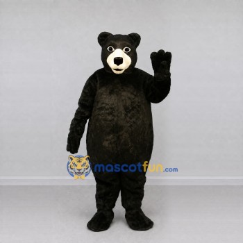 Custom Black and Cream Bear Mascot Costume Adult Full Body Suit for Wildlife Events Custom Black and Cream Bear Mascot Costume Adult Full Body Suit for Wildlife Events