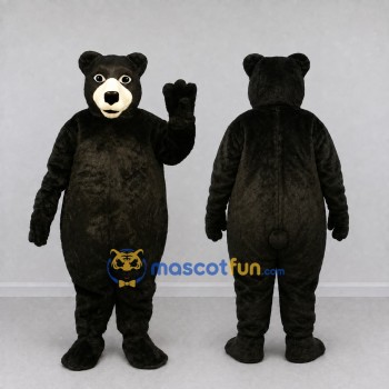 Custom Black and Cream Bear Mascot Costume Adult Full Body Suit for Wildlife Events