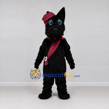 Custom Black and Red Scottish Terrier Mascot Costume Adult Full Body Suit for Parade Events Custom Black and Red Scottish Terrier Mascot Costume Adult Full Body Suit for Parade Events