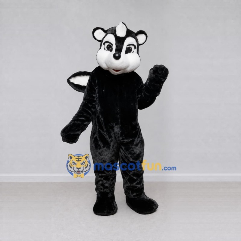 Custom Black and White Skunk Mascot Costume Adult Full Body Suit for Woodland Events Custom Black and White Skunk Mascot Costume Adult Full Body Suit for Woodland Events