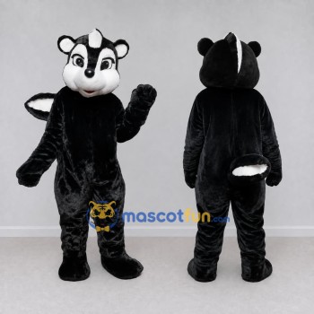 Custom Black and White Skunk Mascot Costume Adult Full Body Suit for Woodland Events