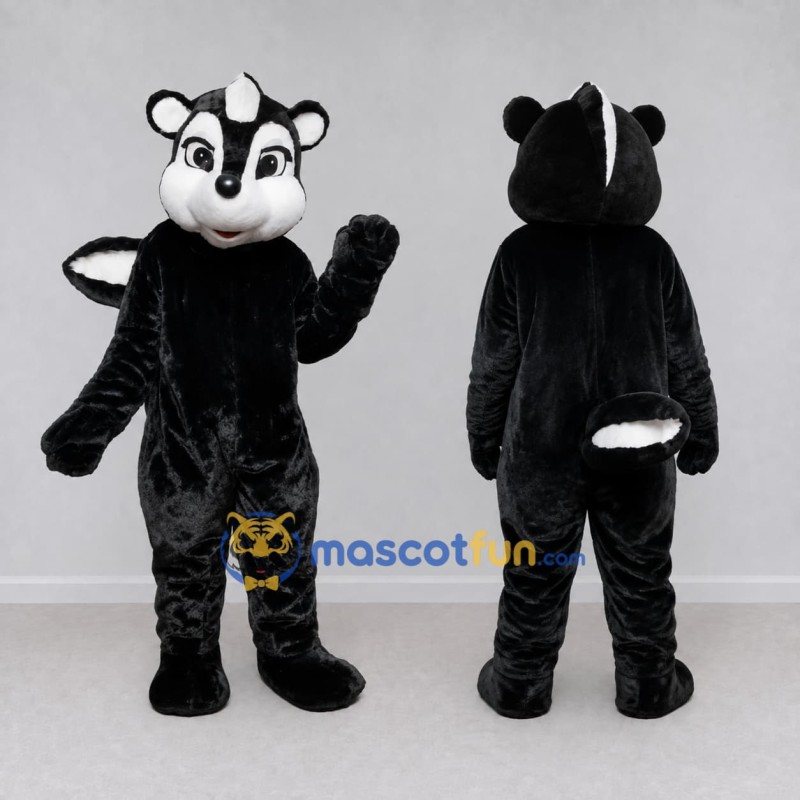 Custom Black and White Skunk Mascot Costume Adult Full Body Suit for Woodland Events Custom Black and White Skunk Mascot Costume Adult Full Body Suit for Woodland Events