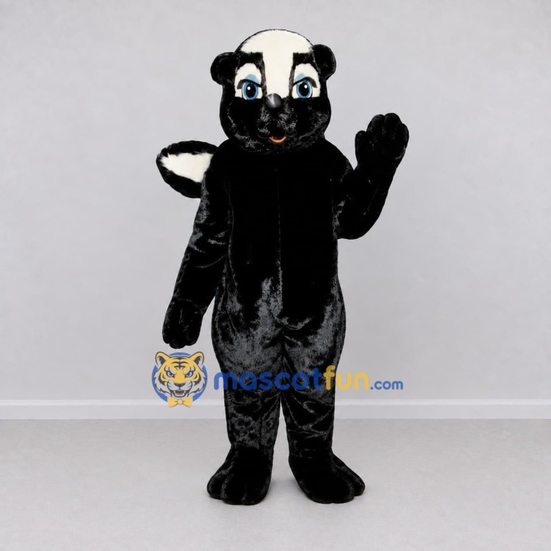 Custom Black and White Skunk Mascot Costume Adult Full Body Suit for Woodland Events Custom Black and White Skunk Mascot Costume Adult Full Body Suit for Woodland Events