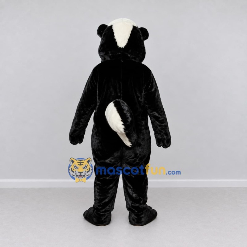 Custom Black and White Skunk Mascot Costume Adult Full Body Suit for Woodland Events Custom Black and White Skunk Mascot Costume Adult Full Body Suit for Woodland Events