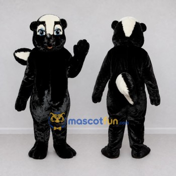 Custom Black and White Skunk Mascot Costume Adult Full Body Suit for Woodland Events
