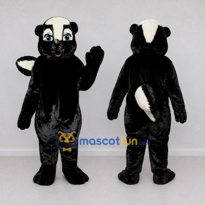 Custom Black and White Skunk Mascot Costume Adult Full Body Suit for Woodland Events Custom Black and White Skunk Mascot Costume Adult Full Body Suit for Woodland Events