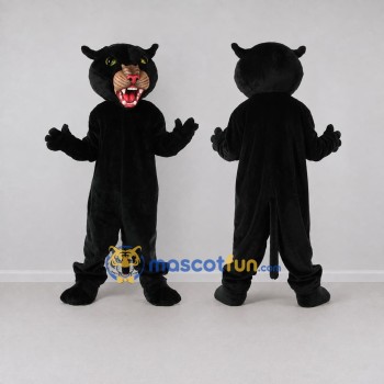 Custom Black and Tan Panther Mascot Costume Adult Full Body Suit for Sports Events