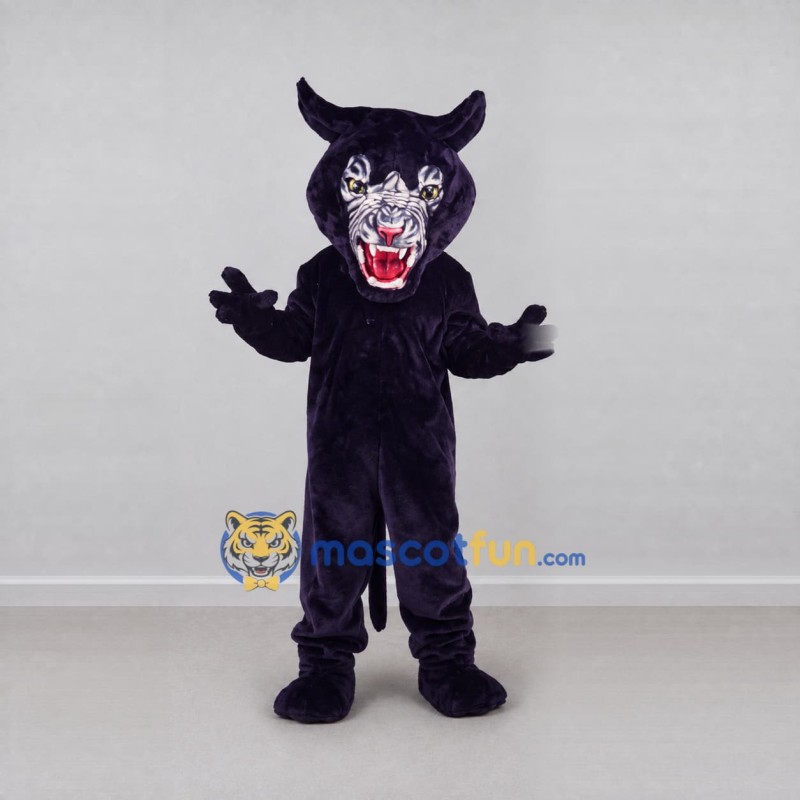 Custom Dark Purple and White Horned Beast Mascot Costume Adult Full Body Suit for Halloween Events