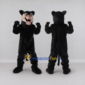 Custom Black and Tan Panther Mascot Costume Adult Full Body Suit for Sports Events
