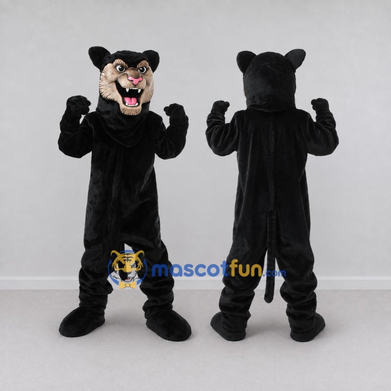 Custom Black and Tan Panther Mascot Costume Adult Full Body Suit for Sports Events Custom Black and Tan Panther Mascot Costume Adult Full Body Suit for Sports Events