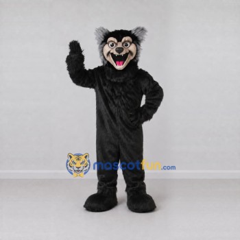 Custom Black and Gray Wolf Mascot Costume Adult Full Body Suit for Sports Events Custom Black and Gray Wolf Mascot Costume Adult Full Body Suit for Sports Events