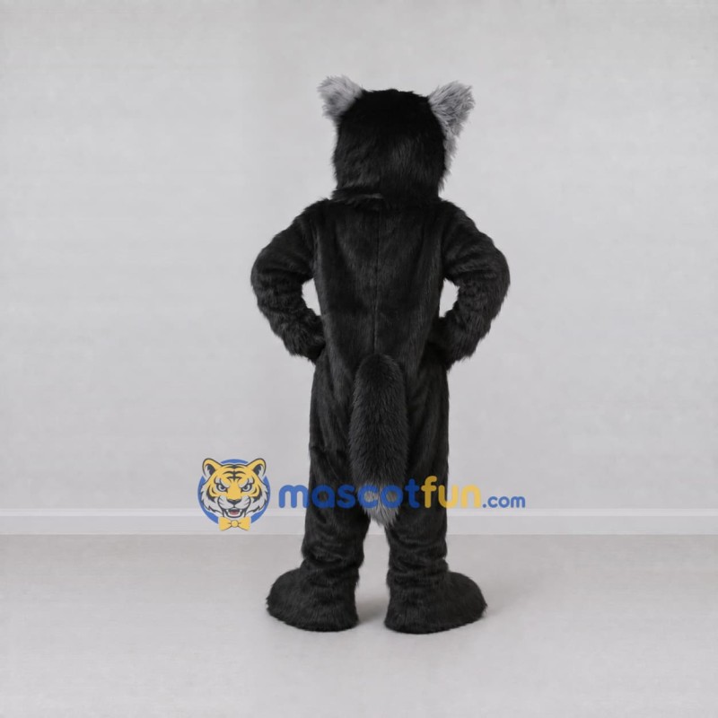 Custom Black and Gray Wolf Mascot Costume Adult Full Body Suit for Sports Events Custom Black and Gray Wolf Mascot Costume Adult Full Body Suit for Sports Events