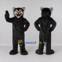 Custom Black and Gray Wolf Mascot Costume Adult Full Body Suit for Sports Events