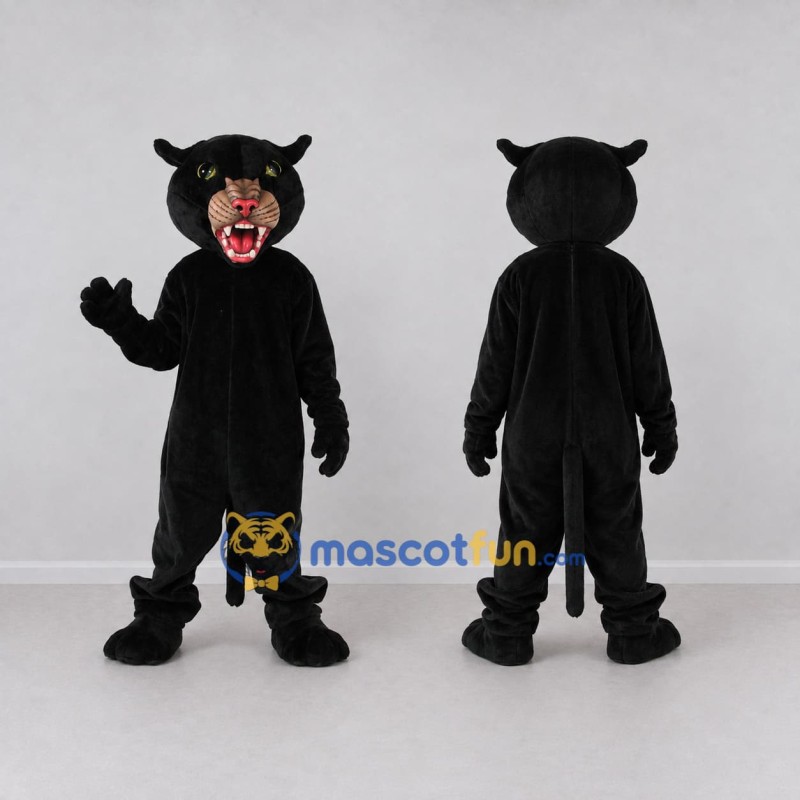 Custom Black and Tan Panther Mascot Costume Adult Full Body Suit for Sports Events Custom Black and Tan Panther Mascot Costume Adult Full Body Suit for Sports Events