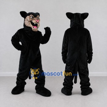 Custom Black and Tan Panther Mascot Costume Adult Full Body Suit for Sports Events