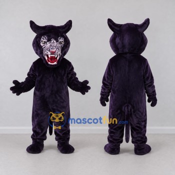 Custom Dark Purple and White Horned Beast Mascot Costume Adult Full Body Suit for Halloween Events