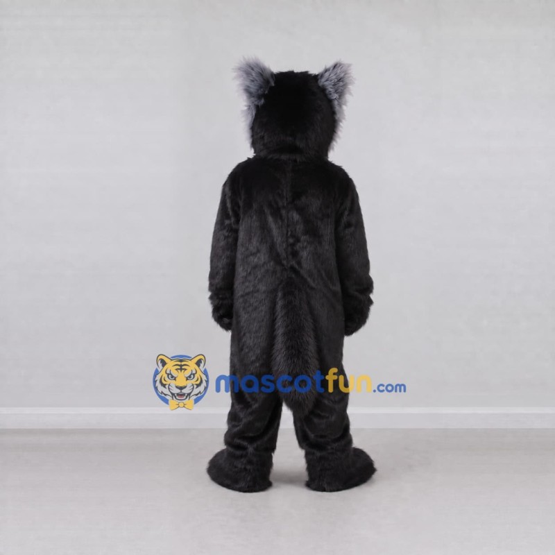 Custom Black and Gray Wolf Mascot Costume Adult Full Body Suit for Sports Events Custom Black and Gray Wolf Mascot Costume Adult Full Body Suit for Sports Events