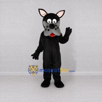 Custom Black and Gray Dog Mascot Costume Adult Full Body Suit for Pet Events Custom Black and Gray Dog Mascot Costume Adult Full Body Suit for Pet Events