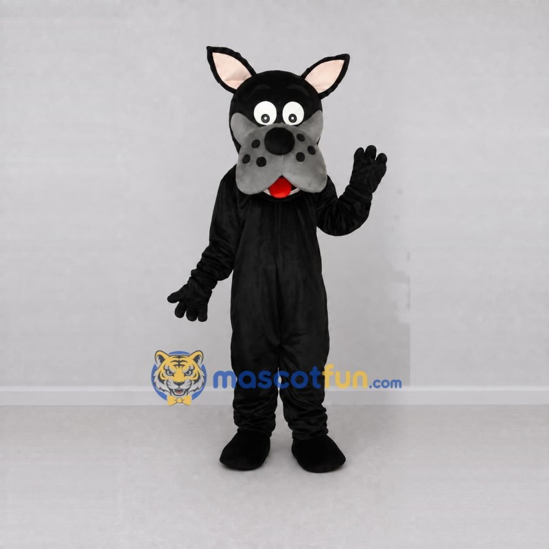 Custom Black and Gray Dog Mascot Costume Adult Full Body Suit for Pet Events Custom Black and Gray Dog Mascot Costume Adult Full Body Suit for Pet Events