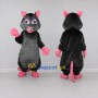 Custom Black Gray and Pink Rat Mascot Costume Adult Full Body Suit for Halloween Events