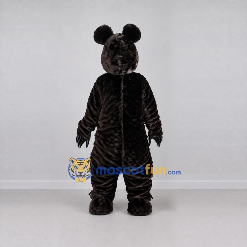 Custom Dark Brown Round-Eared Animal Mascot Costume Adult Full Body Suit for Costume Parties Custom Dark Brown Round-Eared Animal Mascot Costume Adult Full Body Suit for Costume Parties
