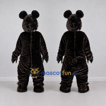 Custom Dark Brown Round-Eared Animal Mascot Costume Adult Full Body Suit for Costume Parties