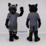 Custom Black and Gray Panther in T-Shirt Mascot Costume Adult Full Body Suit for Sports Events