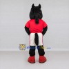 Custom Black Red and White Horse in Sportswear Mascot Costume Adult Full Body Suit for Sports Events Custom Black Red and White Horse in Sportswear Mascot Costume Adult Full Body Suit for Sports Events